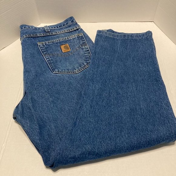 Carhartt Men’s Relaxed Fit 5-Pocket Jeans 38x30 (Hemmed) - Picture 1 of 8